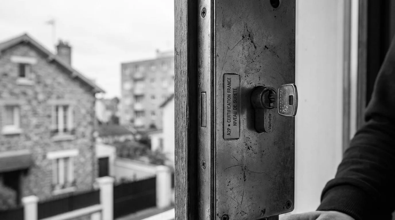 Serrure multipoints certifiée A2P posée sur une porte d'appartement à Cachan